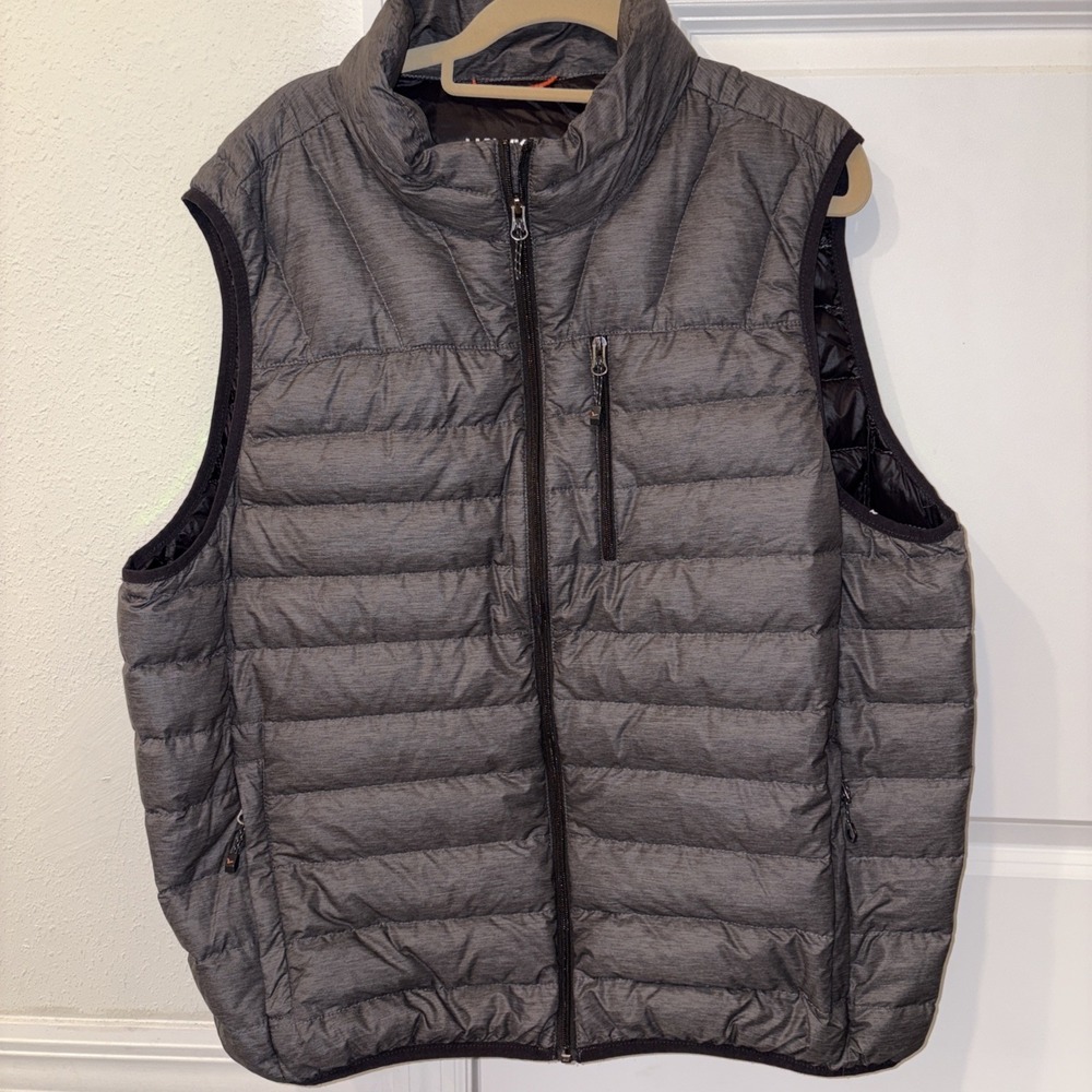 Hawke & Co Sport Performance Gray Down Filled Foldable Vest Size Extra Large